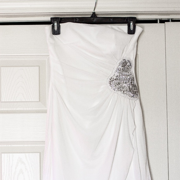 Teeze Me Dresses & Skirts - Teeze Me | White Sequined High/Low Prom Dress (Juniors)